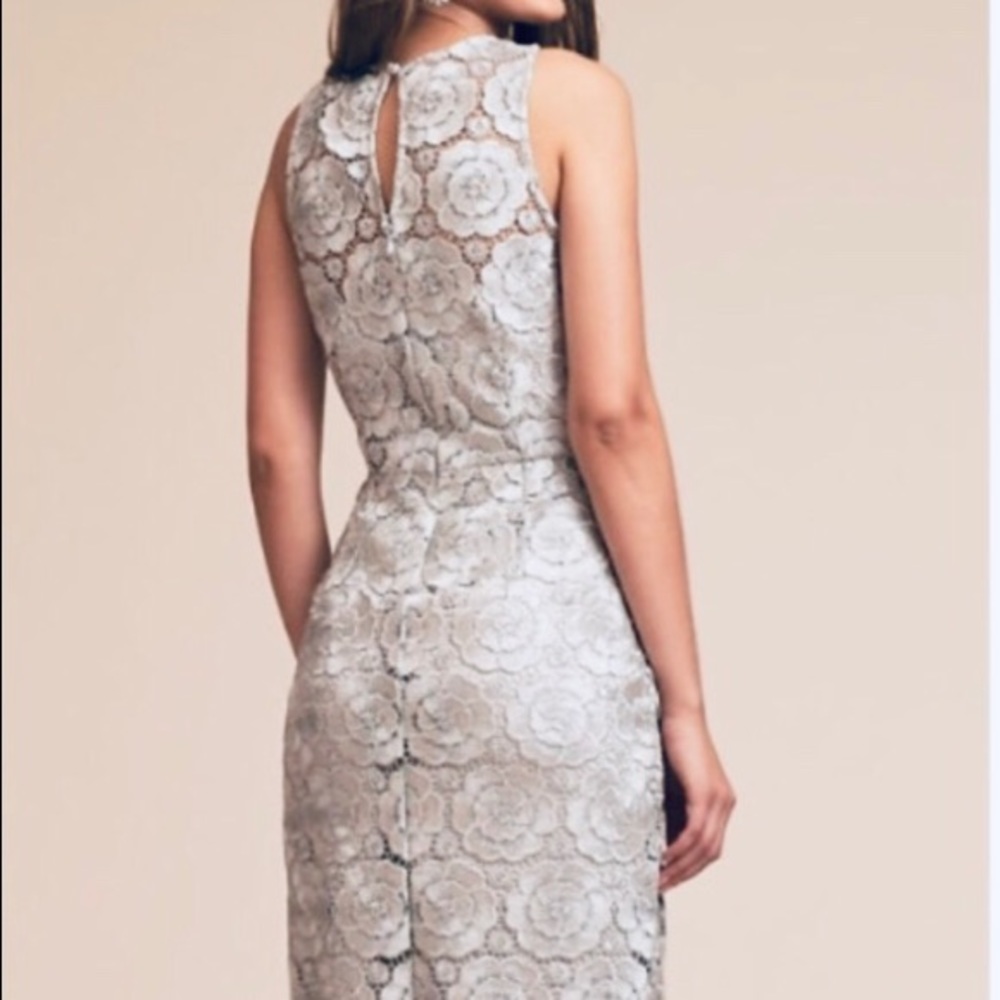 NWT BHLDN Metallic Silver Emmeline Dress from Anthropologie - Picture 2 of 8